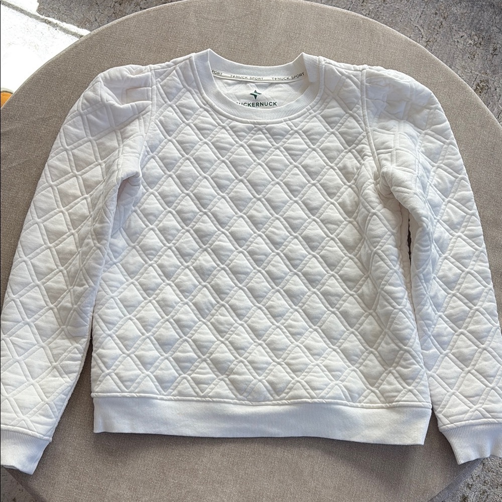 Tuckernuck White Quilted Sweater